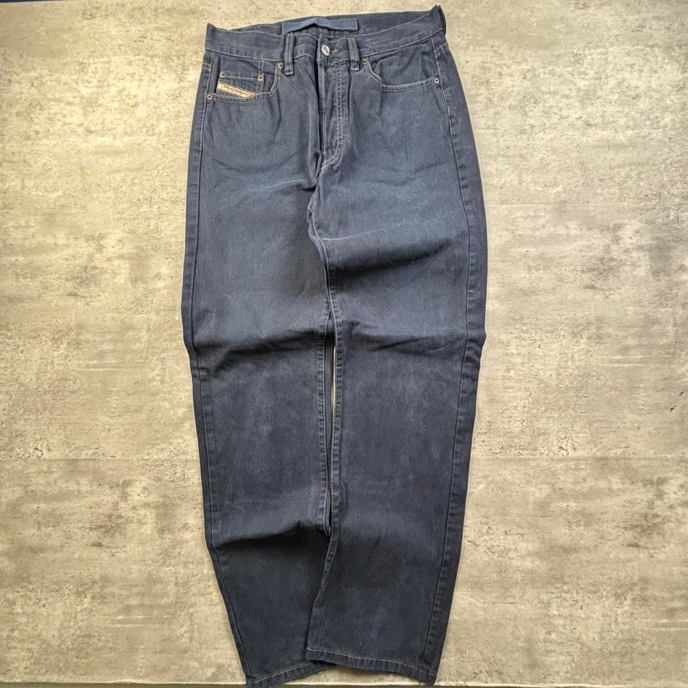Diesel Straight Leg Pants Mens 32x32 Navy Good Vintage 90s Faded Made in Italy